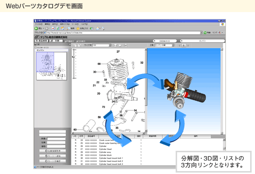 Webパーツカタログデモ画面
